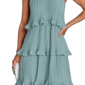 Elegant sage Sleeveless Dress